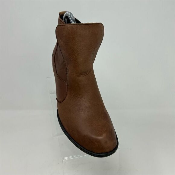 Born Tati Women's Brown Leather Pull On Ankle Boots Size 6.5 Casual Comfort - Picture 3 of 14